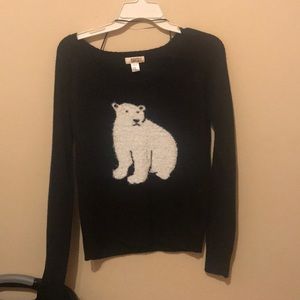 Black sweater with polar bear